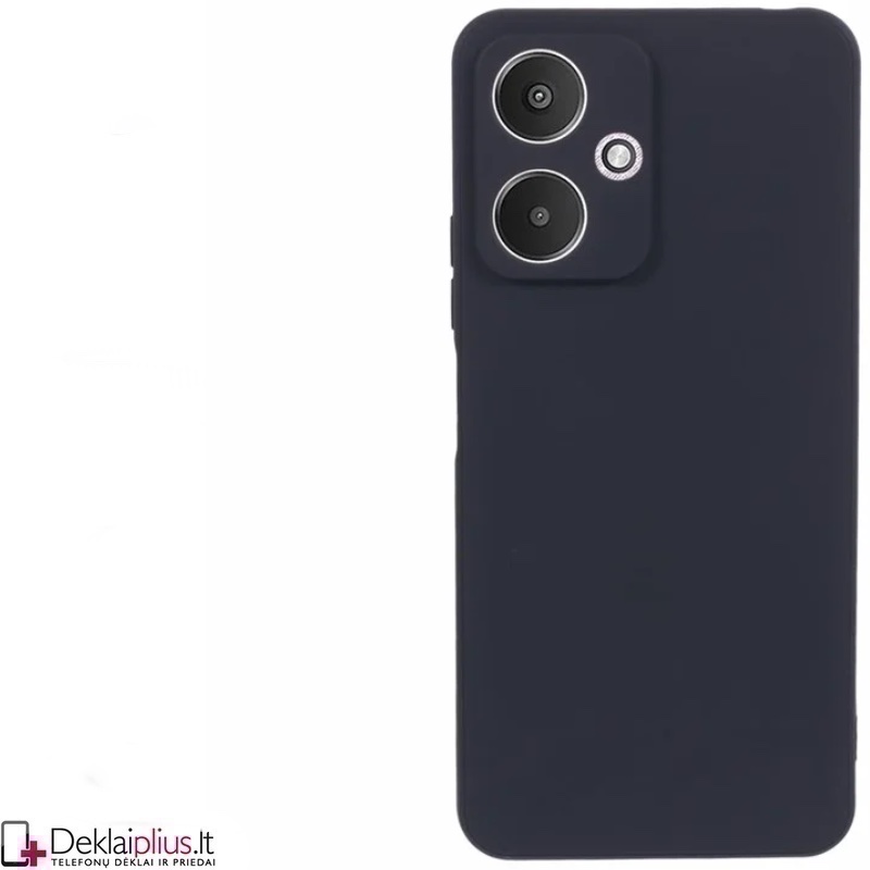 Silikoninis ploniausias dėklas su kameros apsauga - juodas (Xiaomi Redmi 13C 5G) Silikoninis ploniausias dėklas su kameros apsauga - juodas (Xiaomi Redmi 13C 5G)
